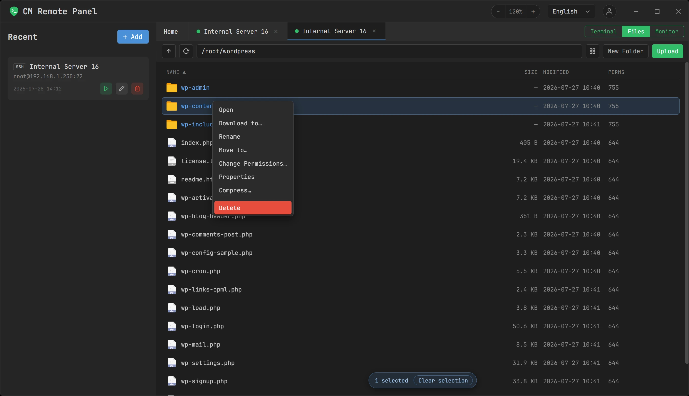 Server monitor