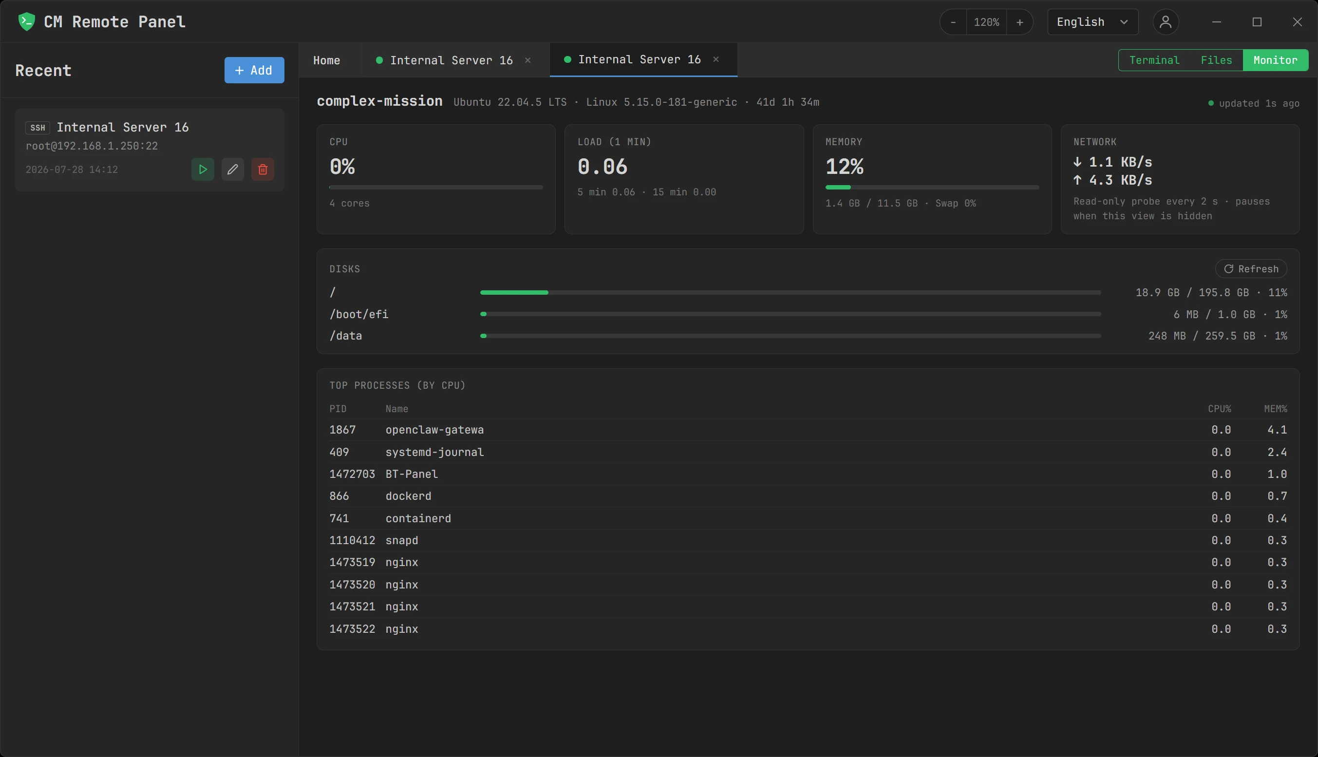 SFTP file browser